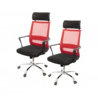 Комплект кресел АКЛАС Крокус CH TILT 2 шт Черный (Черный Красный)